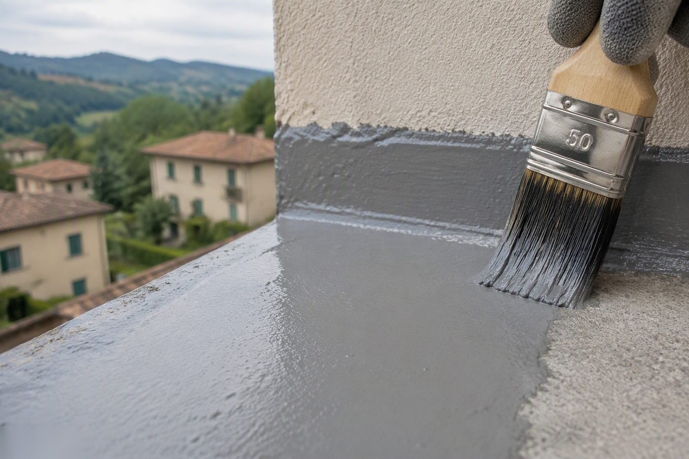 Guaina Liquida per Balconi nel Vigevanese — intervento di Rifacimento Terrazzo Vigevano